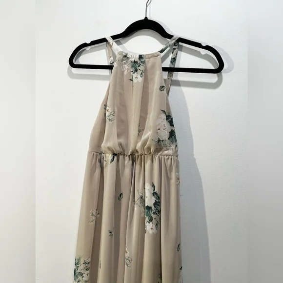 Show Me Your MuMu Amanda High Neck Sleeveless Floral Chiffon Maxi Dress size XS - Picture 4 of 10